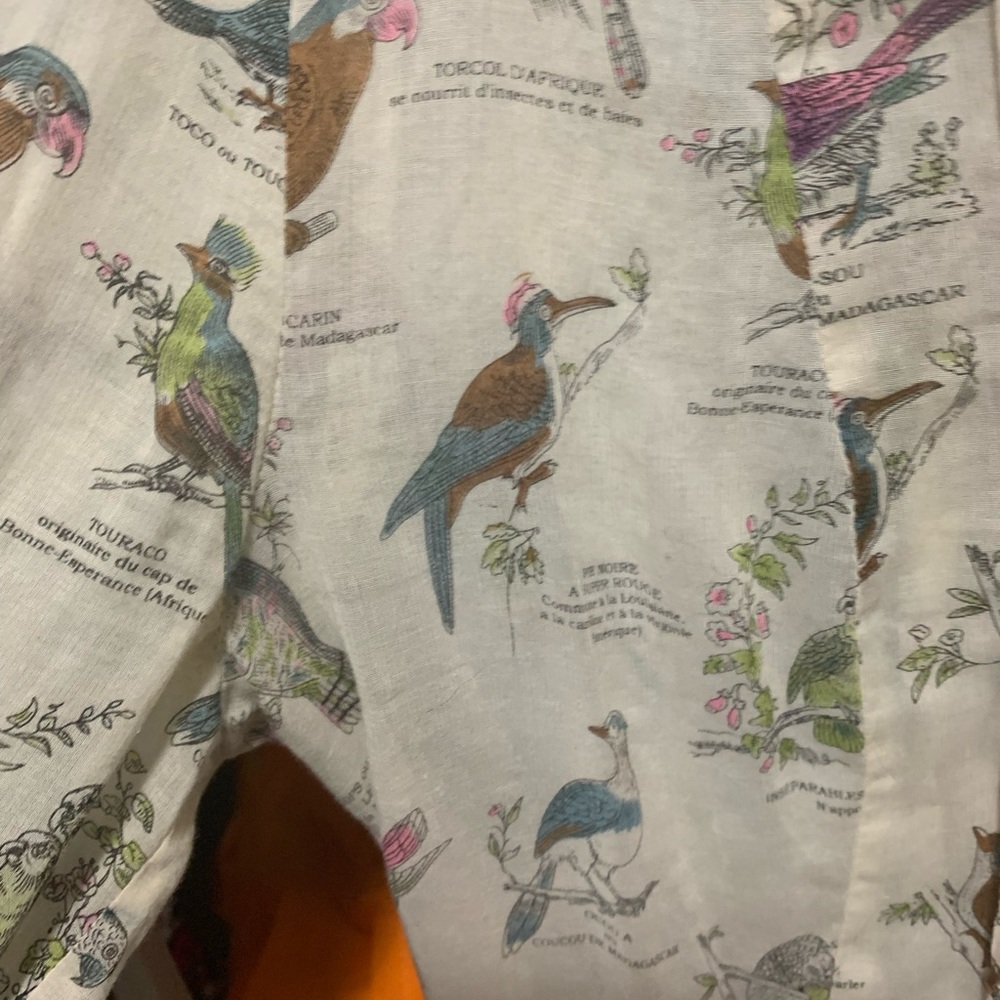 Anthropologie French bird button down top - Picture 6 of 7